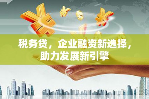 朔州税务贷，企业融资新选择，助力发展新引擎