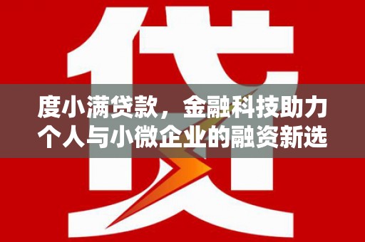 朔州度小满贷款，金融科技助力个人与小微企业的融资新选择