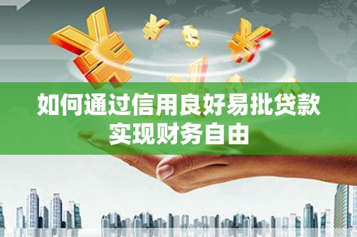 朔州如何通过信用良好易批贷款实现财务自由