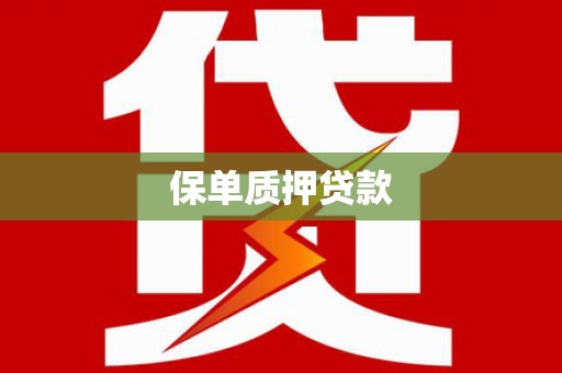 朔州保单质押贷款