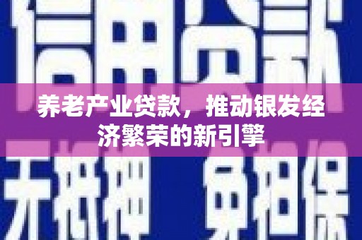 朔州养老产业贷款，推动银发经济繁荣的新引擎